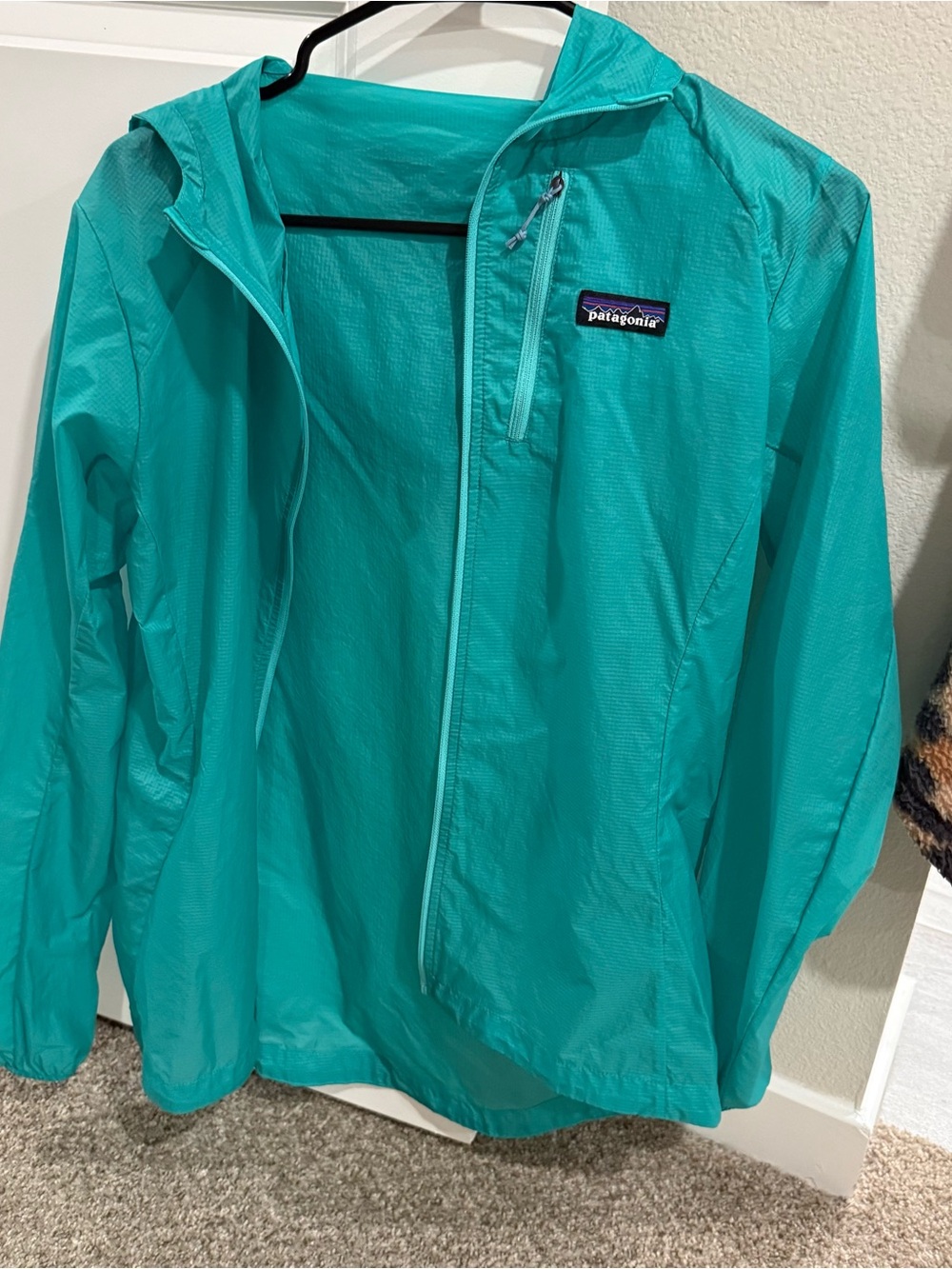 Patagonia Houdini Lightweight Teal Windbreaker Jacket